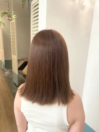 ミディアム ヒナ/酸性ストレート ・艶カラー🌿のヘアスタイル
