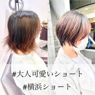 ショート カラー ショート/ボブ/ 透明感カラー/ほのかのヘアスタイル