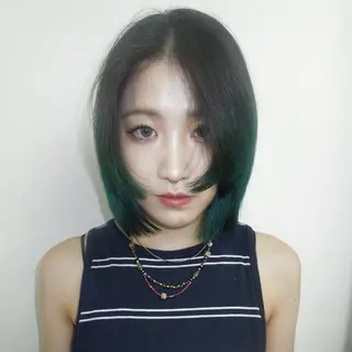 ミディアム カラー タマキ/ パーマ/Wカラーのヘアスタイル