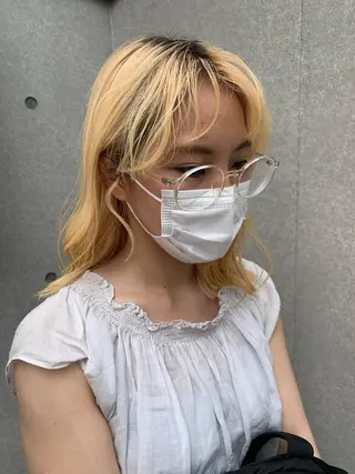 ミディアム カラー 鈴木 まりやのヘアスタイル