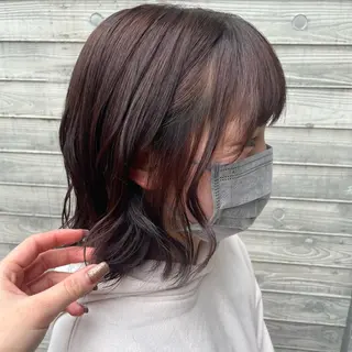 ミディアム 【美ボブ.艶カラー. 梅田茶屋町】midoのヘアスタイル