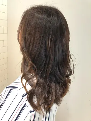 セミロング カラー ヘアアレンジ レイヤー×ヘッドスパ *保田遥*のヘアスタイル