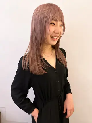 セミロング カラー ハイライト🌟/ ボブ/豊田のヘアスタイル