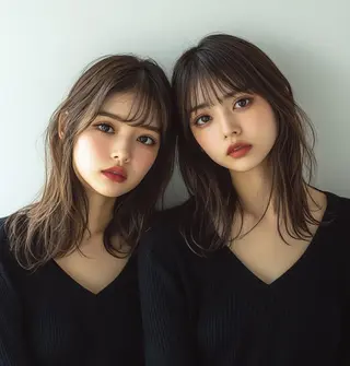 ミディアム カラー レイヤー×顔周 り×髪質改善/MIUのヘアスタイル