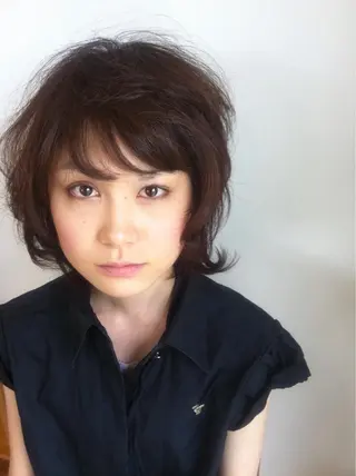 ミディアム パーマ 竹内 gayaおゆみ野店のヘアスタイル