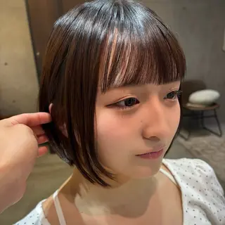 ショート 🍑おおしまくるみ 🍑暖色/ボブのヘアスタイル