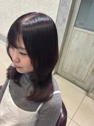 セミロング カラー 透明感ダブルカラー/ レイヤー💕miyuのヘアスタイル
