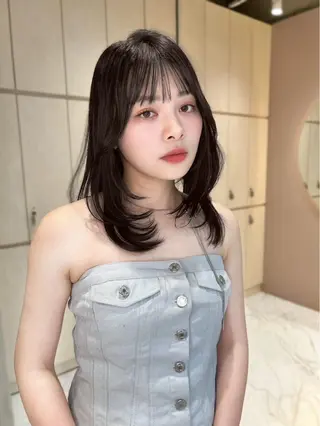 ミディアム ♥️似合わせボブ/ 縮毛矯正/大和田拓夢のヘアスタイル