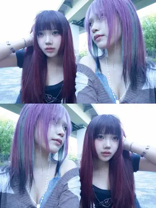 ミディアム カラー 名古屋／デザイン／ ブリーチ/松井亮磨のヘアスタイル