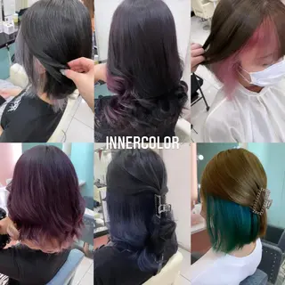 ミディアム カラー エクステ🩵ブリーチ 韓国ヘア🩵KAEのヘアスタイル