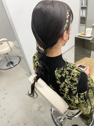 ロング パーマ ヘアアレンジ 前田 陽南子のヘアスタイル