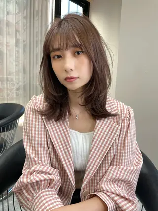 ミディアム カラー 香月 元希のヘアスタイル