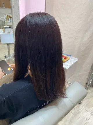 ミディアム かまだ しおりのヘアスタイル