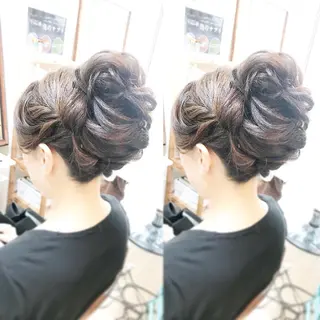 セミロング ヘアアレンジ 早朝✨ヘアセット 着付け/清水玲歌のヘアスタイル