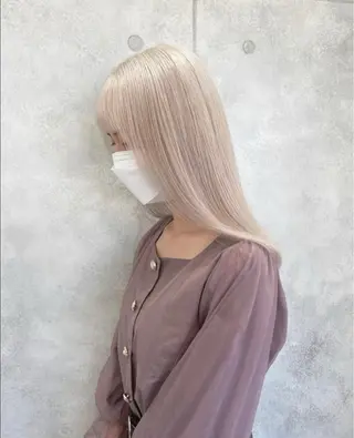ロング カラー ヘアアレンジ 神戸三宮ダメージレス ブリーチ特化 麟太郎のヘアスタイル