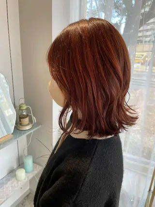 ミディアム カラー 髪質改善×美髪矯正 艶髪カラー　阪口のヘアスタイル