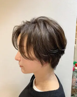 ショート カラー 透明感/ 美髪矯正/田中恭のヘアスタイル