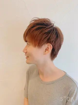 ショート カラー メンズ ミドウチ アヤカのヘアスタイル