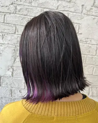 ミディアム ハイライトカラー＆ ダブルカラー　田口のヘアスタイル