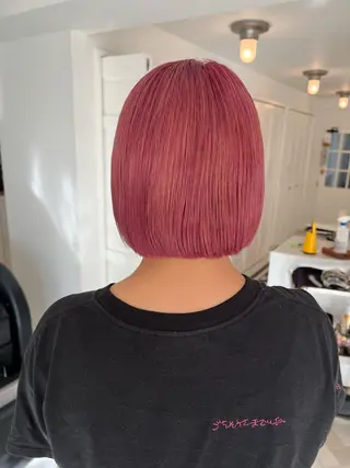 カラー ブリーチカラー🎀 韓国風/寺門美優のヘアスタイル