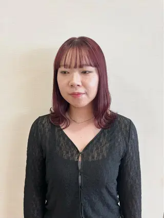 ミディアム カラー ミ ユのヘアスタイル