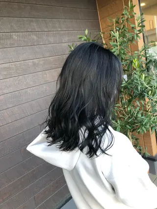 セミロング 太白区/白髪ぼかし ハイライト/千葉達人のヘアスタイル