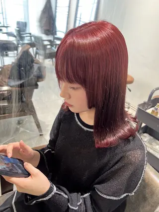ミディアム カラー 🎀ハイトーン・艶 カラー HANA🎀のヘアスタイル