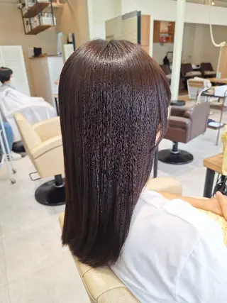 セミロング カラー 北村 恵美のヘアスタイル