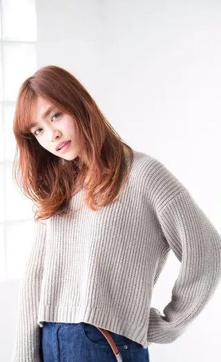 セミロング カラー みうら ミウラのヘアスタイル