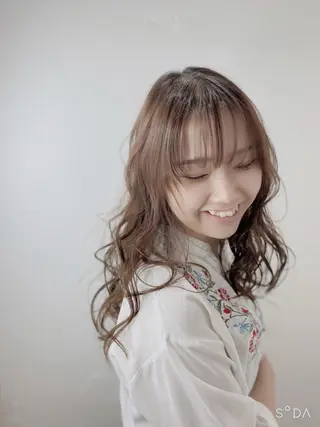 ロング カラー 上田 篤史のヘアスタイル