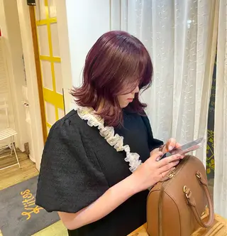 カラー 暖色カラー/レイヤー 唯菜 ﾕｲﾅのヘアスタイル