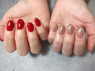 ショート カラー ネイル マツエク・マツパ illum hicariのネイルデザイン