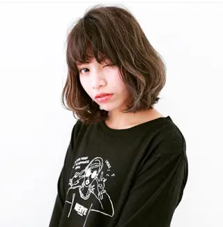 ミディアム カラー パーマ ヘアアレンジ 山北 咲子のヘアスタイル