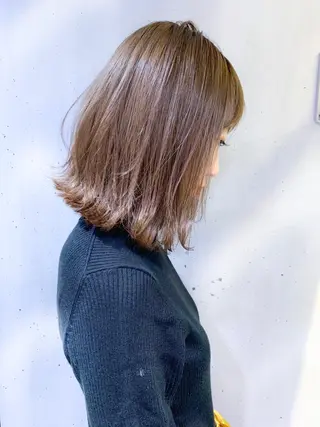 ミディアム カラー 大人かわいい💍🤍 ボブ/ショートボブのヘアスタイル