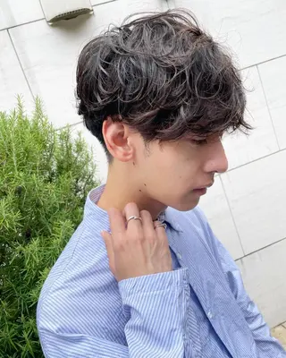 ショート 🔥コテ巻き風 ボブパーマ🔥のヘアスタイル