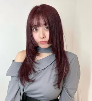 ロング ナナ♡レイヤーカット ♡似合わせカラーのヘアスタイル