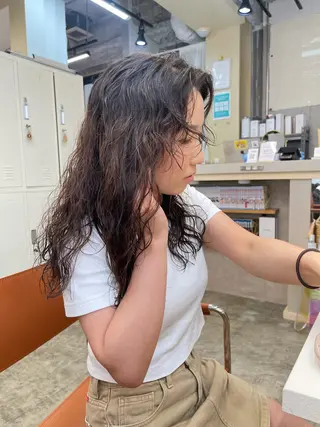 ロング カラー パーマ 早瀬裕之 パーマのヘアスタイル