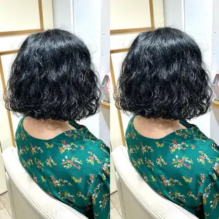 ミディアム パーマ 髪質改善矯正/カラー /吉祥寺 mariのヘアスタイル