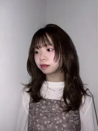 セミロング 透明感カラー🫧 🍒久留米美容室のヘアスタイル
