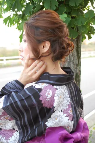 セミロング ヘアアレンジ 髪質改善☆稲垣貴士 【プラセル】高蔵寺のヘアスタイル