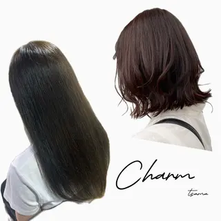 ロング カラー パーマ ヘアアレンジ Charm ~tsumu~のヘアスタイル