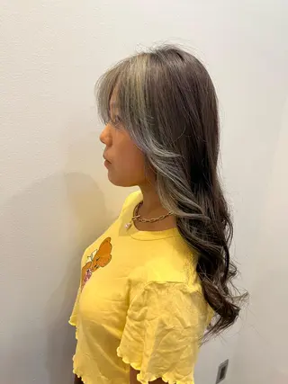 ロング カラー パーマ ヘアアレンジ メンズ キッズ ネイル マツエク・マツパ アイブロウ HIROKO / 透明感暖色カラー🎀のヘアスタイル