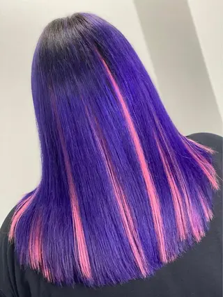 セミロング カラー 🧡可愛い色落ち🧡 ハイトーン特化🧡のヘアスタイル