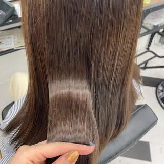 ミディアム カラー パーマ ヘアアレンジ メンズ キッズ ネイル マツエク・マツパ アイブロウ mona/ ストレートスタイル✨のヘアスタイル