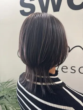 ミディアム お悩み改善 美容師✂鷲田竜也のヘアスタイル