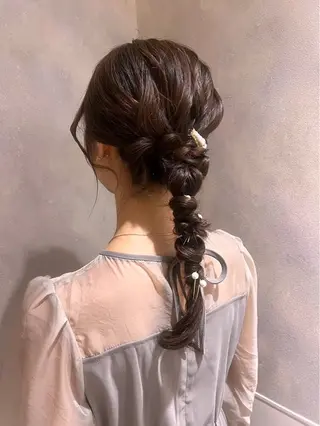 ロング ヘアアレンジ 堀内 都姫のヘアスタイル