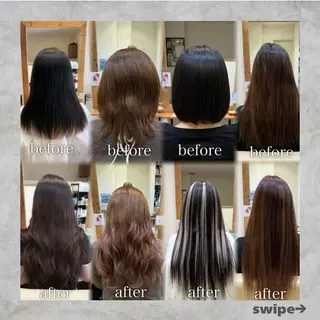 ロング SOU/エクステ /ダブルカラーのヘアスタイル