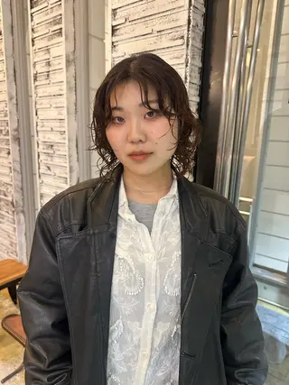 ミディアム パーマ 脇田 光理のヘアスタイル