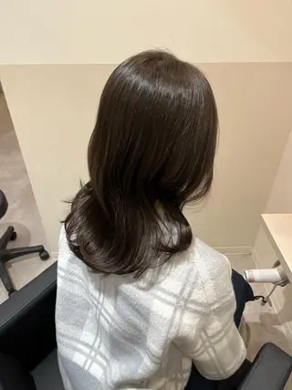 ミディアム 堤　葵生/透明感カラ ー/髪質改善縮毛矯正のヘアスタイル