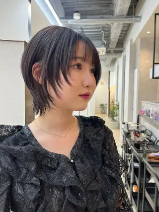 ショート カラー 柔らかい艶暖色 レイヤー🫧姫汝のヘアスタイル